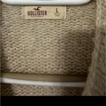 Hollister  Ivory Open Front Wool Blend Fringe Cardigan Sweater Sz Large  Photo 2