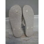 Calvin Klein "Shaina" women's size 9 white/gray logo flip flops Photo 1
