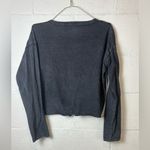 Aerie  Woman’s Charcoal Grey Long Sleeve Lightweight Semi Cropped Tee Size XS Photo 4
