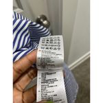 Sandro Blue Stripe Lace Trim Cotton Mid Dress Sz 2 Photo 8