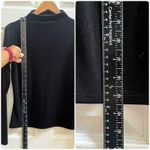 Only Hearts  Helena Stuart Black Velour Mock Neck Pull Over Blouse Medium Chic Photo 8