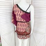 XOXO Multi Print One Shoulder Dress Juniors 3/4 Peach Pink Photo 3