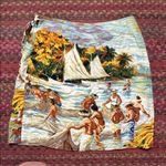 VINTAGE JAMS WORLD HAWAIIAN WRAP SKIRT Blue Size M Photo 3