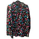 Multicolored Lights Novelty Print Flannel Pajama Set Black Size 1X Photo 1