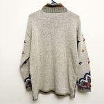 Liz Sport Vintage Wool Cotton Floral Cozy Cabin Grandpa Patterned Sweater Photo 1