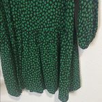 H&M Green and Black floral Patterned drop waist Dress Small Photo 3
