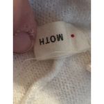 MOTH Cream White Mock funnel Neck Long Sleeve Sweater Tunic Size M Photo 4