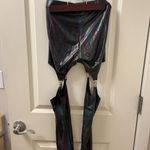 Lip service  Cult Iridescent Black Leggings with Suspenders Photo 3