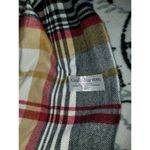 Croft & Barrow  Plaid Scarf with Fringed Ends Black Red Tan White 62 inches Photo 2