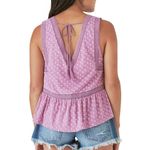 Lucky Brand NWT Tank Top Lace Trim Tie Back Floral Relaxed Fit Women XL $60 Photo 1