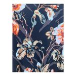 White House | Black Market WHBM XS Terrace Floral Black V-Neck Shift Jersey Dress With Metal Tassel Belt Photo 8