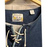 Scotch & Soda Jersey Knit Top Long Sleeves Neck Ties Blue Pullover Jumper Small Photo 4