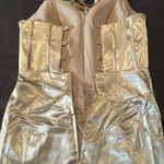 Women’s Full Length Prom Party Dress Criss Cross Straps Leg Slit Size 8 NEW Photo 10