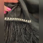 INA Satin Crop Top 100% Ostrich feathers & embellished rhinestones wrist NWT Photo 4