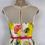 Ted Baker Garden Party Formal Dress Womens 0 White Pink Floral Print Lined Belt Photo 5