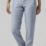 Athleta  Cabo‎ Linen Jogger Chambray Size 8 Elastic Waist Pants Athleisure Photo 0