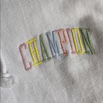 Champion  White Multicolor Logo Reverse Weave Hoodie Photo 2