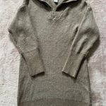 Cupcakes & Cashmere Notch Collar Sweater Dress Tan Zip Shawl Size Large Photo 0