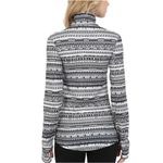 Nike Pro Hyperwarm Dri-Fit Pullover Top Quarter Zip Gray Pixel Fair Isle Medium Photo 2