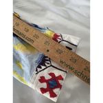 Calessa Top Size 1X Multicolor Aztec Button Front Southwestern Abstract Roll Tab Blue Photo 13