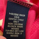 CHAPS NEW  Women’s XL Pink White Striped Button Up Cardigan Short Sleeve Cotton Photo 6