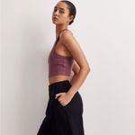 Madewell 💙SALE 3/$25  VARIEGATED PRESSED GRAPE MAUVE BERRY RIB CROP TANK TOP XS Photo 1