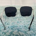 Black and Silver Square Metal Frame Sunglasses Women NWOT Photo 3