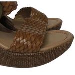 BOC Born Womens Brown Faux Woven Leather Double Buckle Platform Wedge Sandals 9M Size 9 Photo 9