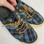 Sperry  Topsider women's green blue seacost ultramarin plaid lace up sneakers 6 Photo 6