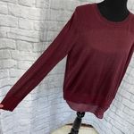 Joseph A Women L crewneck Sweater w/shimmer sheer lining W/cross flare back Photo 3