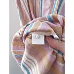 C&C California  Linen Halter Neck Mini Shift Dress Medium Pastel Stripe Beach Photo 7