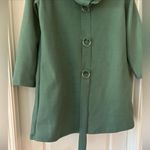 Women’s Hooded Coat M Sage Green Cotton Spandex Snaps Distinctive Details New Size M Photo 7