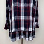 FOR THE REPUBLIC Plaid Off Shoulder Bell Sleeves Peplum Top Photo 2