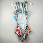 🏝️ Gorgeous Iffei One piece Swimsuit, Size Large, Beautiful Design,‎ NWT White Photo 10