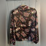 Nasty Gal Black Shirt with Colorful Queen of Hearts Accents PJ Shirt - Size 8 Photo 3