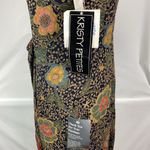 Vtg 90s Kristy Michaels 14 Petite Floral Midi Dress NWT Made in the USA Brown Photo 3