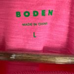 Boden Pink Puff Sleeve Tee Shirt Womens Large Parisian Elevated Basic Capsule Photo 1