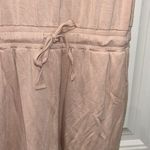 WOMENS PALE PINK SHORTS ROMPER DAILY RITUAL SLEEVELESS TIE WAIST POCKETS MEDIUM Photo 4