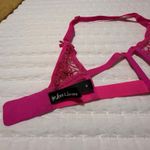 For Love & Lemons Hot Pink Soutache Swirl Embroidered Strappy Bra Sz M Medium Photo 2