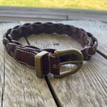NY&Co Braided Leather Belt Brown Photo 1