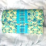 Great Condition LEMON HILL QUILTED WALLET VELCRO CLOSURE AND Zip POCKET in Back Blue Photo 10