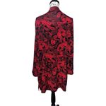 Jessica London  NWOT black & red collarless open front jacket 14/16 Photo 1