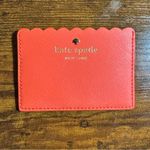 Kate Spade Coral and Pink Morris Lane Leather Card Holder with Scalloped Edge Photo 6