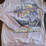 Adika  Graphic Crewneck Top Women’s Medium Large Purple Racing Champion Photo 0