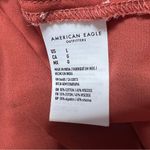 American Eagle  AE Puff Sleeve Babydoll Mini Dress Large Women’s Burnt Orange Photo 4