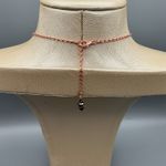 Handmade Artisan Green Burgundy Stripe Glass Pendant With New Chain Photo 5