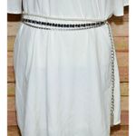 None Great Multi Chain & Faux Pearl Silver Tone Adjustable Belt Faux Leather 37-50 in Photo 5