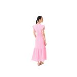 Honorine Ruby Ruffle Cotton Seersucker Midi Dress Size M Photo 1