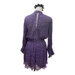 ZARA  PURPLE SMOCKED
WAIST & CUFFS POLKA DOT
MINI JUMPERSUITE DRESS SIZE MEDIUM Photo 3