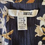 Amuse Society | Black Floral Alana Maxi Dress Lace up Neck | Size Small Photo 6